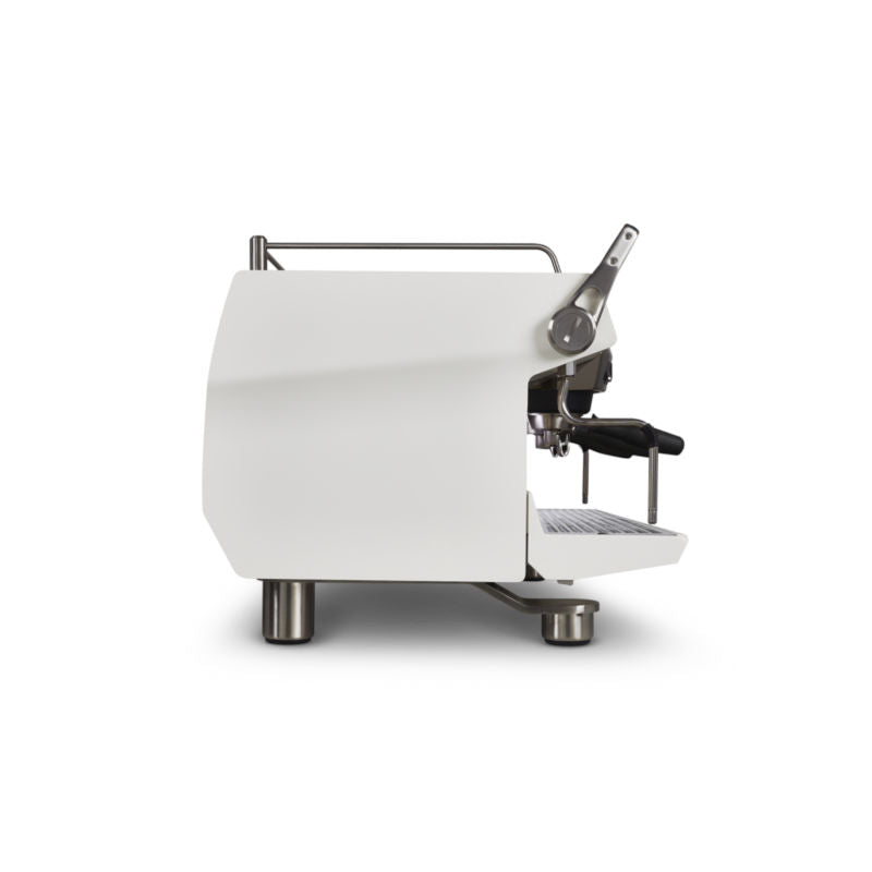 Rancilio RS1 two group head espresso machine White side view